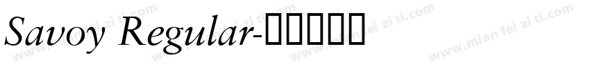 Savoy Regular字体转换
